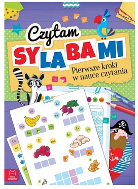 Czytam sylabami Pierwsze kroki w nauce czytania z naklejkami Wydanie IV Aksjomat_101230