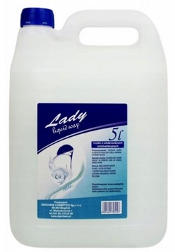 Mydło w płynie do Mycia Rąk antybakteryjne Biała Róża delikatna formuła 5L Lady_100760