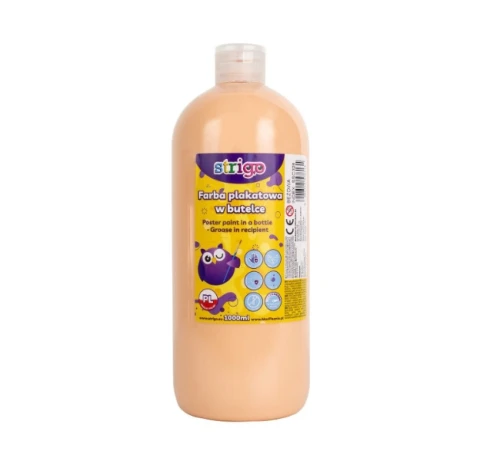Farba Plakatowa Beżowa 1000 ml Strigo_101775