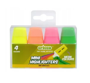 Zakreślacze Mini Neonowe 4 kol. Cricco