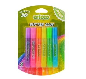 Klej brokatowy 3D Neon 6 kol. Cricco