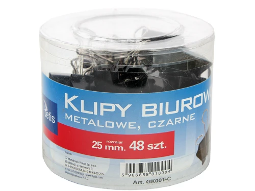 Klip biurowy 25mm 48szt. GK001-C Tetis_23314