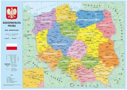 Podkładka na biurko A3 Mapa Polski _55029