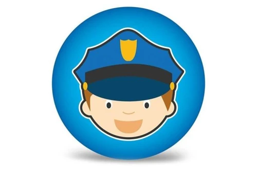 Piłka gumowa Policjant 23cm Artyk 134388_55040