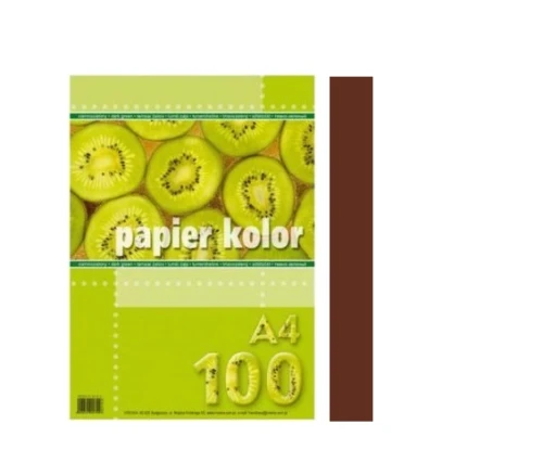 Papier Ksero Kolor A4 Kreska 80g 100ark Ciemny Brązowy_58493