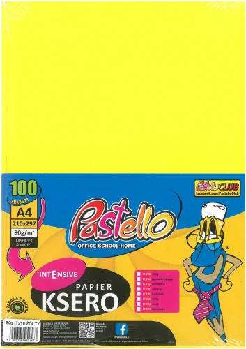 Papier Ksero Kolor A4 Pastello 80g 100ark Żółty Intensive IT210_50929
