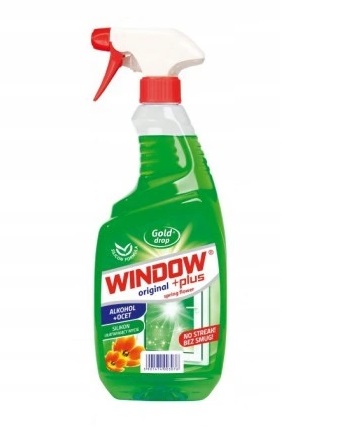 Płyn do szyb 0,75L Alkohol+Ocet Window Gold Drop_55067