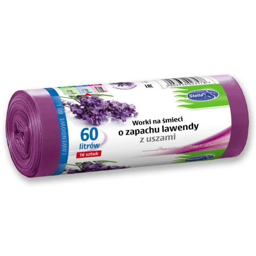 Worki Na Śmieci 60l 16szt Lawenda z Uszami LD Stella _55180