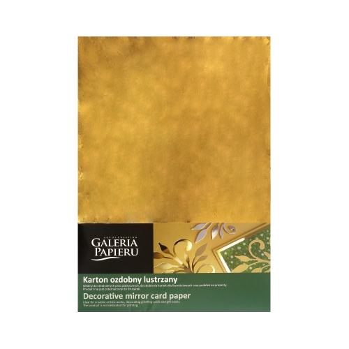 Karton Ozdobny A4 300g 10szt Lustrzany Złoty Argo_55253