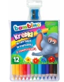 Kredki woskowe 12kol. + temperówka Bambino_55352