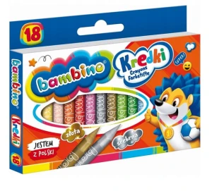 Kredki woskowe 18kol. Bambino