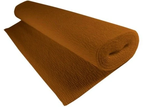 Bibuła Marszczona Krepa 180g 50x250cm 567 Brązowa Jasna Cartotecnica Rossi_34373