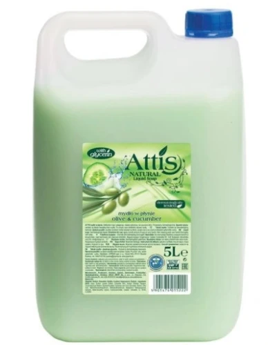 Mydło w Płynie 5L Ogórek i Oliwka Attis_55399