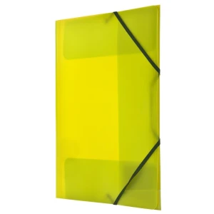 Teczka narożna z gumką żółta A4 plastikowa BT624-Y Tetis