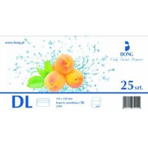 Koperta Biała DLSK 25szt 2204-25 Bong