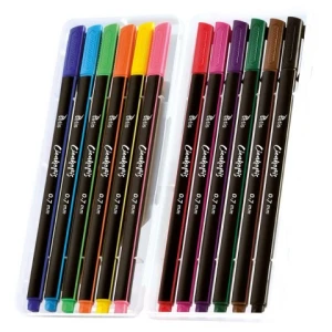 Cienkopisy trójkątne 12kol 0.7mm KC001-B Tetis