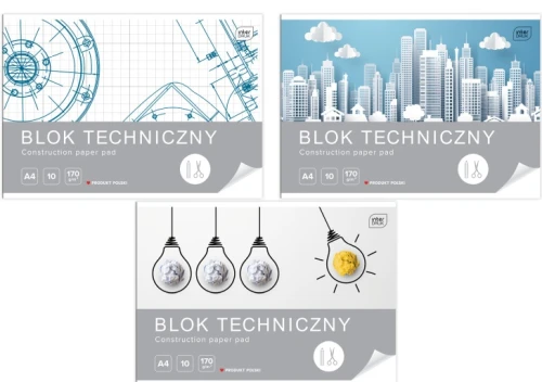 Blok techniczny A3 Biały 10 kartek Interdruk_71182