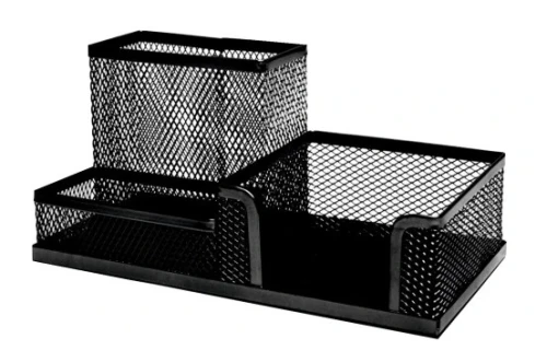 Przybornik 3A Siatkowy Metalowy Czarny Tres _55659