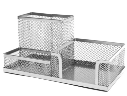 Przybornik Siatkowy 3A Metalowy Srebrny Tres_55653