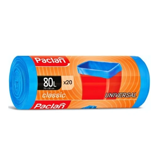 Worki Na Śmieci 80L  20szt. Classic Niebieskie Paclan_57804