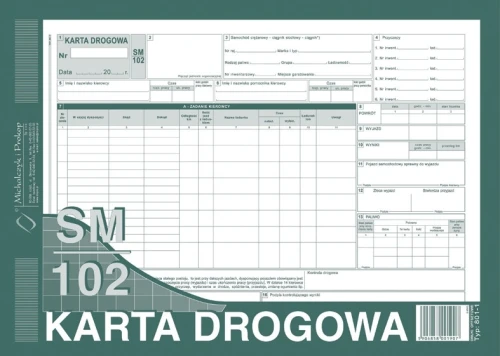 Karta drogowa samochód ciężarowy A4 801-1 MP_23325