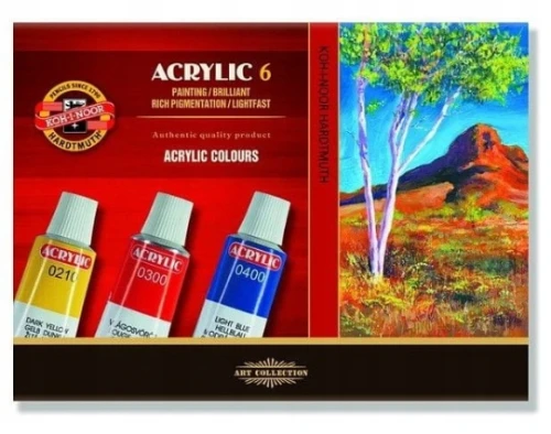 Farby akrylowe 16ml 6kol  Koh-I-Noor_55954