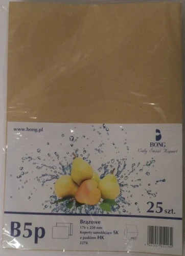 Koperta Szara B5 HK 25szt 2278-25 Bong _33524