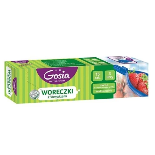 Woreczki Zippery 3L 15szt Gosia _57419