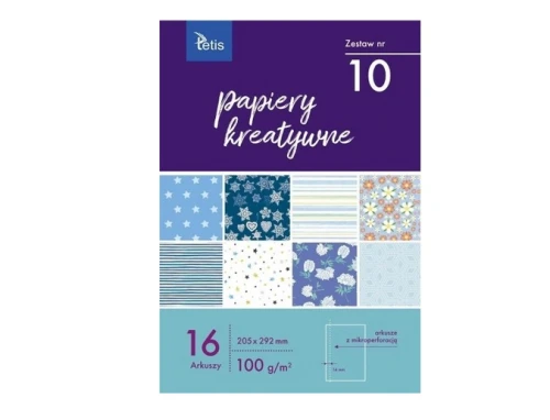 Papiery kreatywne zestaw nr 10  A4 KB030-10 Tetis_71711