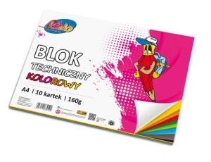 Blok Techniczny A4 kolorowy 10k 160g Pastello