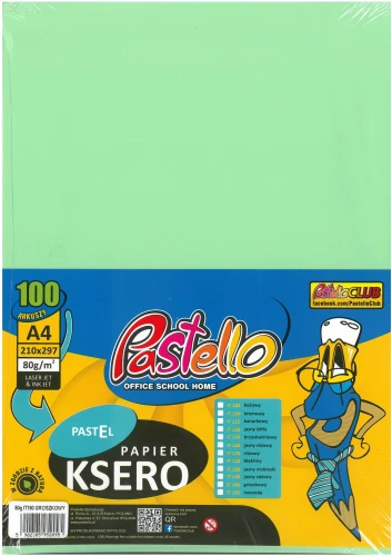 Papier Ksero Kolor A4 Pastello 80g 100ark Groszkowy IT190_50926
