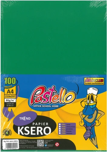 Papier Ksero Kolor A4 Pastello 80g 100ark Ciemny Zielony Trend IT41A
_52327
