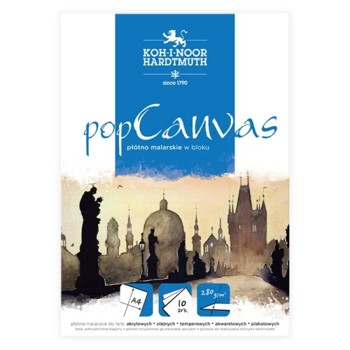 Płótno malarskie w bloku A4 10ark 280g popCanvas Koh-i-Noor_51195