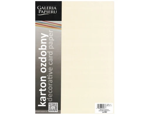 Karton Wizytówkowy A4 220g 20ark Iceland Kremowy Galeria Papieru_78285