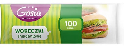 Woreczki Śniadaniowe 17x28 100szt  Gosia_55694