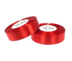 Wstążka satynowa 25mm x 32mb Czerwona 8031 Aksa 