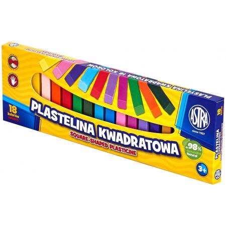 Plastelina kwadratowa 18 kolorów Astra_52901