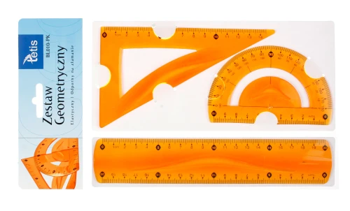 Zestaw Geometryczny 20cm elastyczny pomarańczowy BL010-PK Tetis_34867