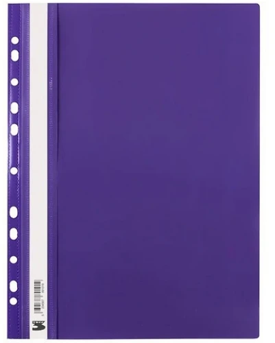 Skoroszyt A4 Miękki Wpinany Fioletowy Tres _56173