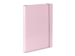 Teczka skrzydłowa z gumką różowa pastel 4cm A4 VauPe