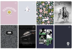 Zeszyt A5 32 kartki kratka mix Interdruk