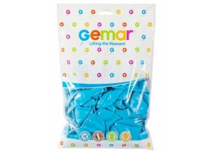 Balony pastelowe 26cm 100szt Błękitne Gemar