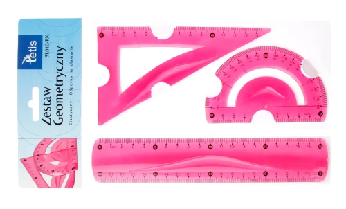 Zestaw geometryczny 20cm elastyczny różówy BL010-RK Tetis_34872