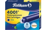 Naboje Atrament  Pelikan 6szt Krótkie Niebieskie