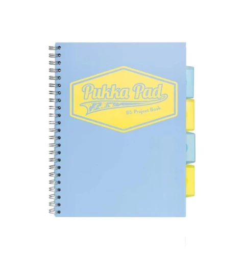 Kołozeszyt B5 200k kratka Project Book Pastel niebieski Pukka Pad_57112
