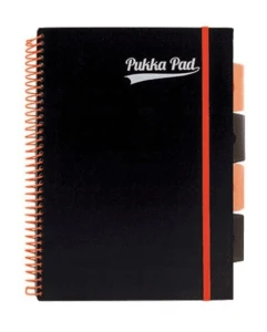 Kołozeszyt B5 200 stron w kratkę neon-pomarańcz Navy Pukka Pad 