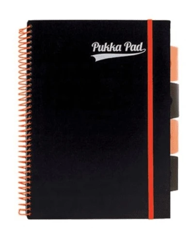 Kołozeszyt B5 200 stron w kratkę neon-pomarańcz Navy Pukka Pad _57117