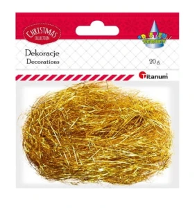 Włosy Anielskie Dekoracyjne 20g Złote Titanum