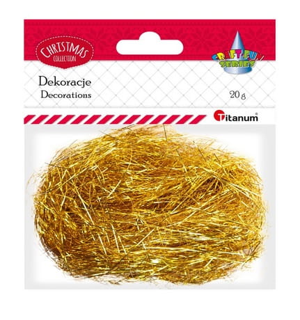 Włosy Anielskie Dekoracyjne 20g Złote Titanum_57822