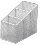 Przybornik siatkowy na długopisy srebrny BV511-S Tetis